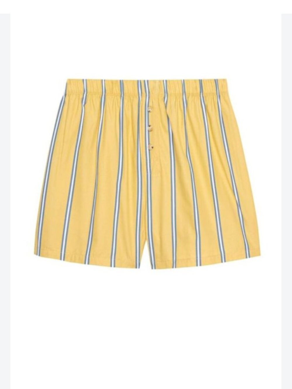 DONNI Pop Stripe Boxer Shorts Butter Yellow